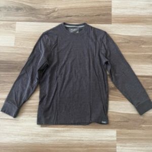 Eddie Bauer Long Sleeve Shirt Dark Grayish Maroon color.  Never Worn.